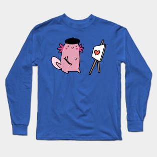 Painter Axolotl Long Sleeve T-Shirt